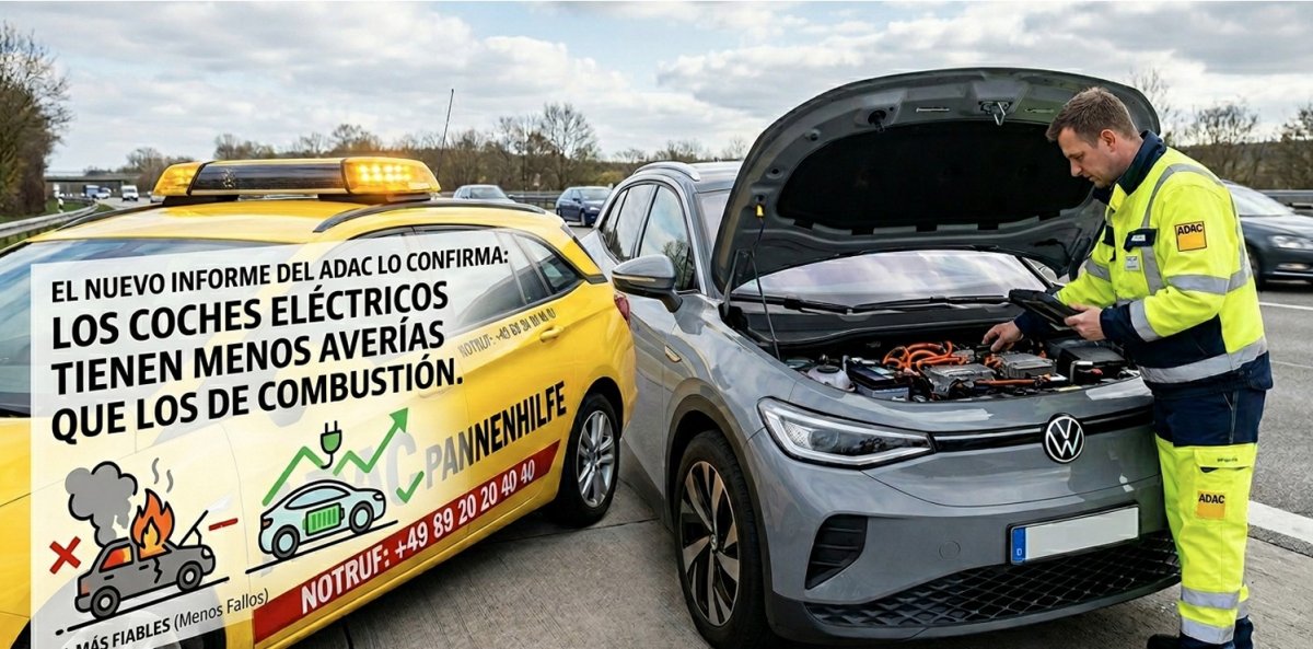 Un nuevo informe del ADAC confirma: los coches eléctricos se averían menos que los de combustión