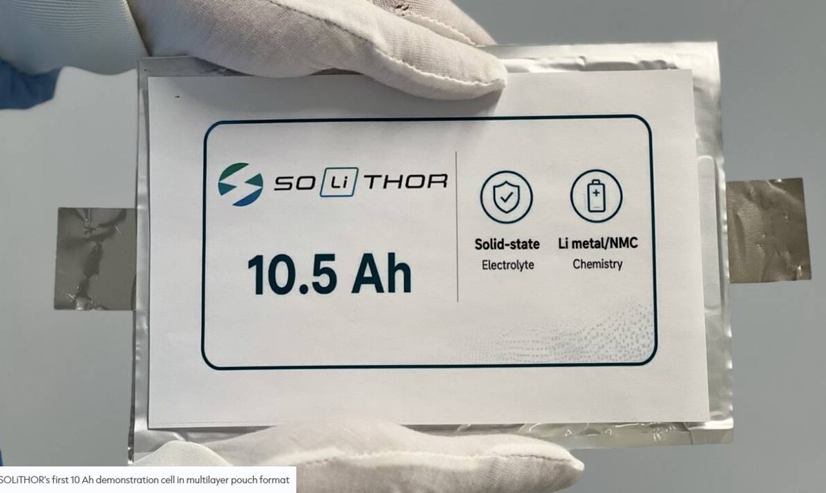 Una empresa europea logra una batería sólida de 465 Wh/kg