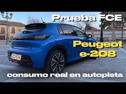 Peugeot e-208. 100 km a 120 kmh en autopista para comprobar su autonomía. Freeway range test 75 MPH