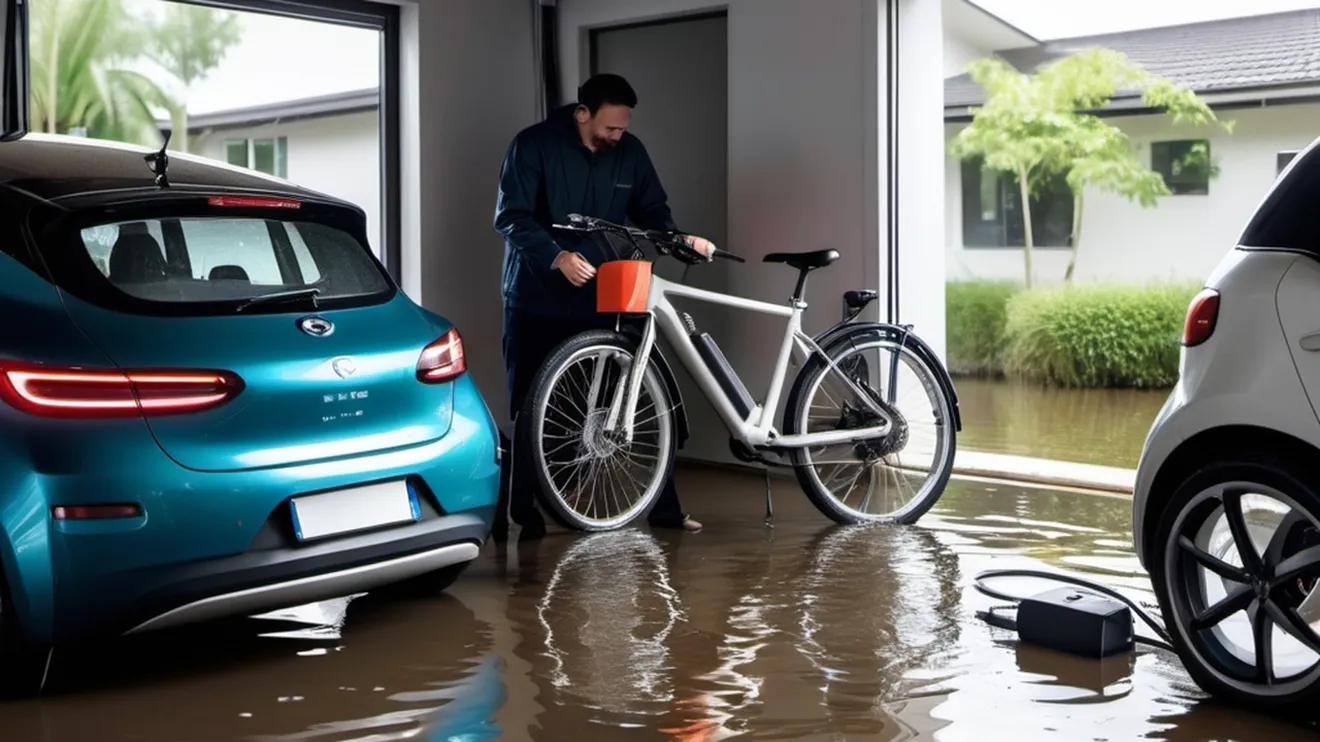 Cómo una bicicleta o un coche eléctrico te puede sacar de grandes apuros durante un episodio climático adverso