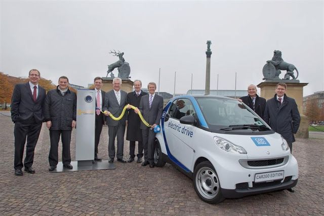 El Smart eléctrico invade Stuttgart