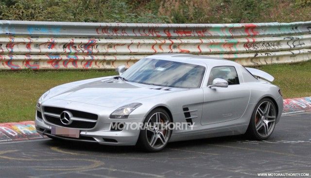 El Mercedes SLS eléctrico pillado en Nürburgring