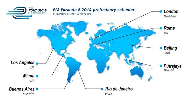 Formula E. 8 ciudades confirmadas