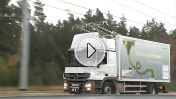 Siemens presenta una catenaria para camiones híbridos