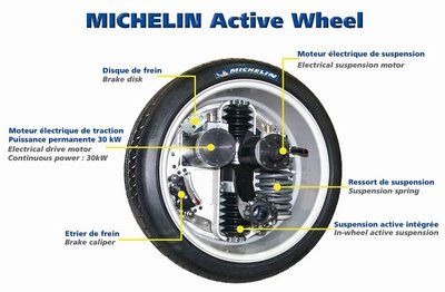 Michelin prueba un sistema de motores eléctricos situados en las ruedas