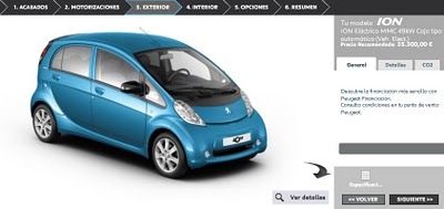 Configura tu Peugeot iOn