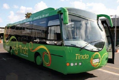 Tindo, el primer autobús eléctrico recargado con paneles solares