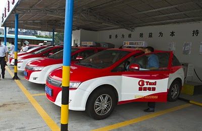 Primeras imágenes de los taxis eléctricos de BYD