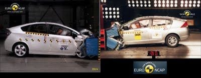 Honda Insight y Toyota Prius 5 estrellas EuroNCap