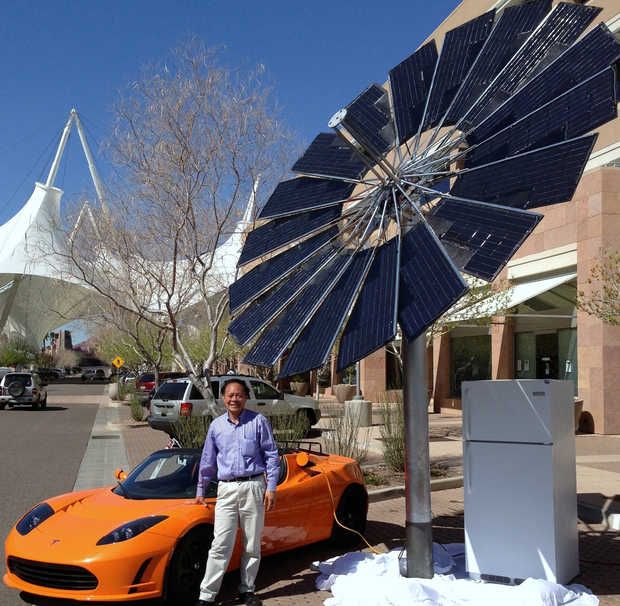 Lotus Mobile, un panel solar para recargar las baterías de tu coche eléctrico