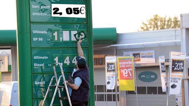 La gasolina alcanza los 2 euros en Francia