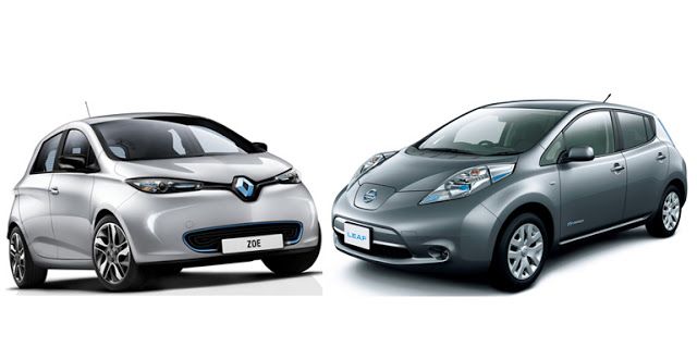 Renault ZOE contra Nissan Leaf 2013