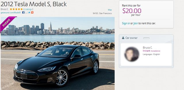 Alquila un Tesla Model S por 15 euros la hora