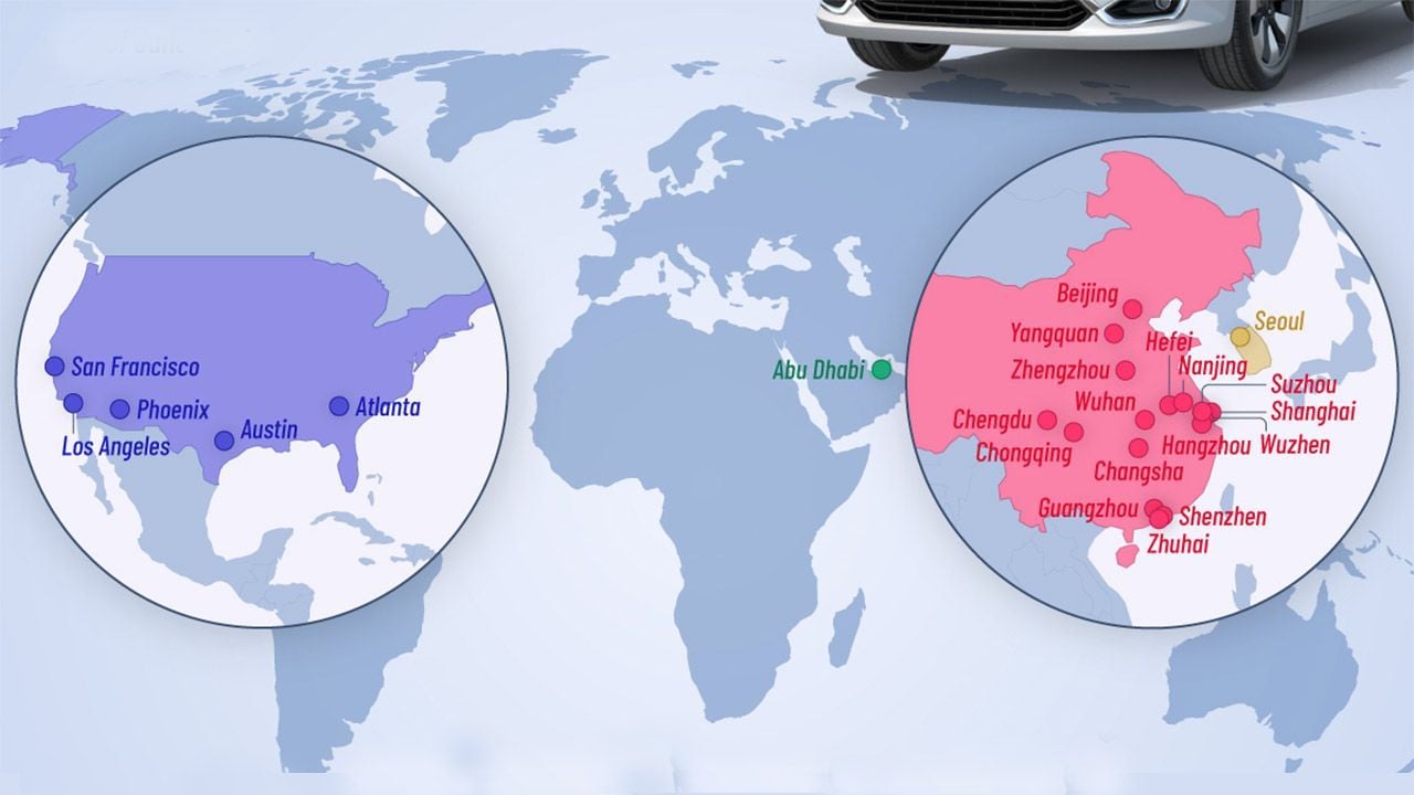 ¿En qué ciudades puedes coger un Robotaxi autónomo en 2025? Lo de Europa no tiene nombre