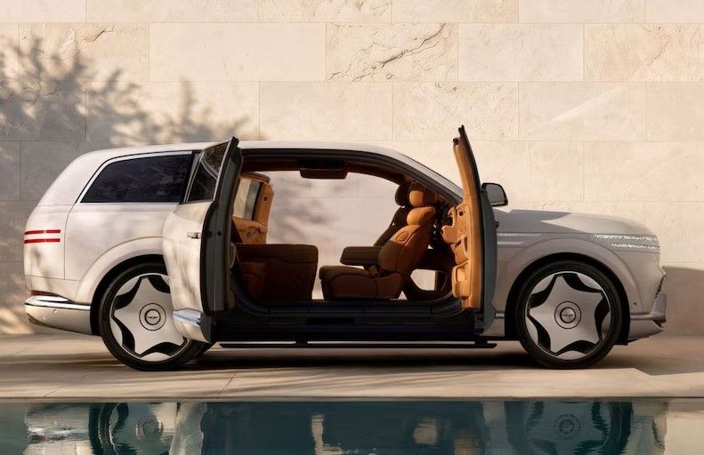 El espectacular Genesis GV90 confirma su llegada a Europa: puertas de apertura inversa, 123,5 kWh y hasta 657 CV