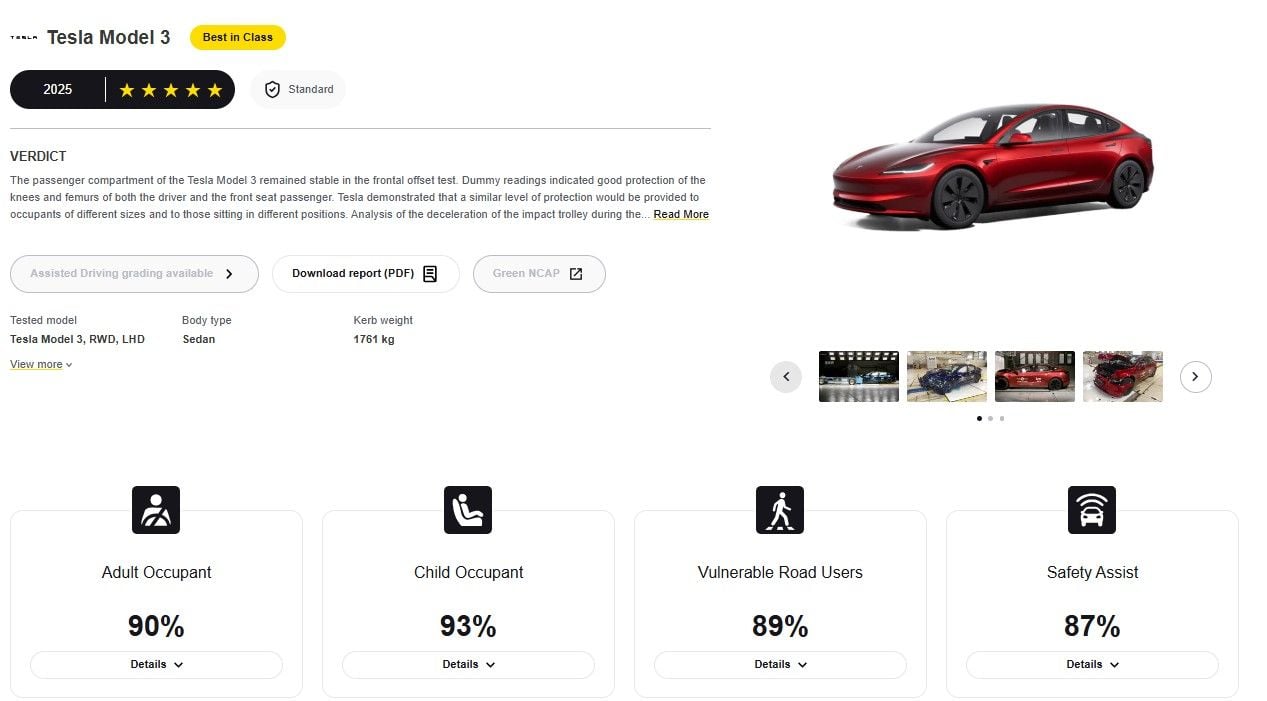 El Zeekr 7GT logra las 5 estrellas Euro NCAP, pero queda por detrás del Mercedes-Benz CLA y el Tesla Model 3