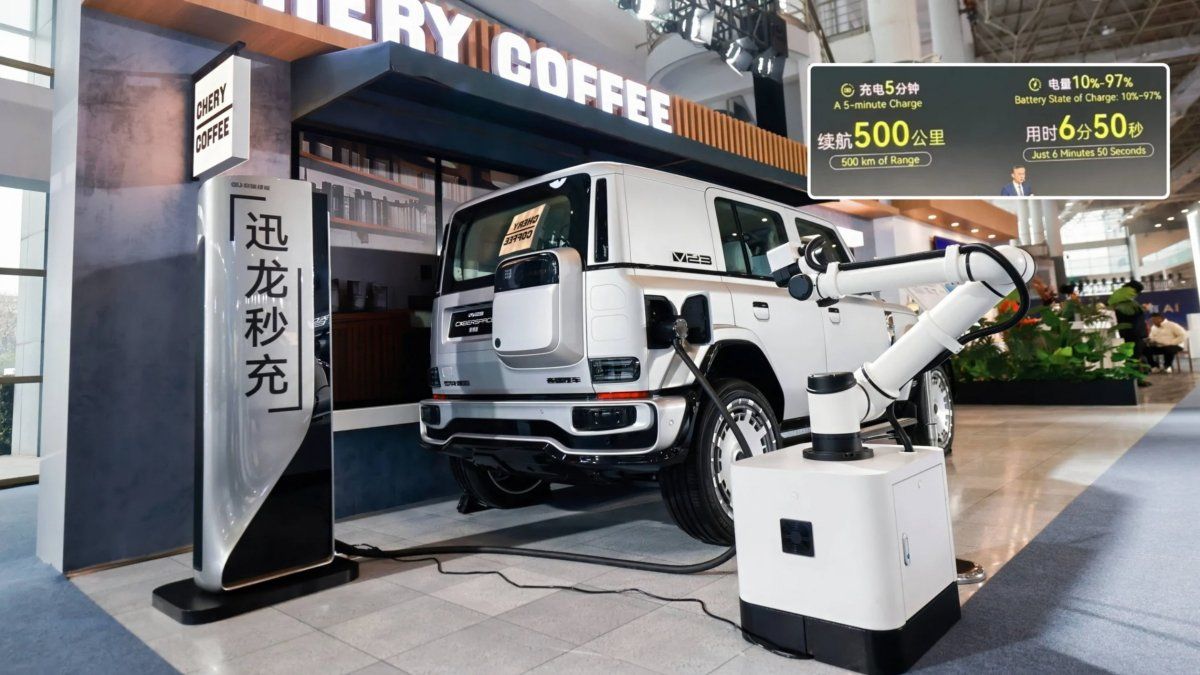 Del 10% al 97% en menos de 7 minutos: Chery entra en la guerra de la carga con su sistema de 1.440 kW