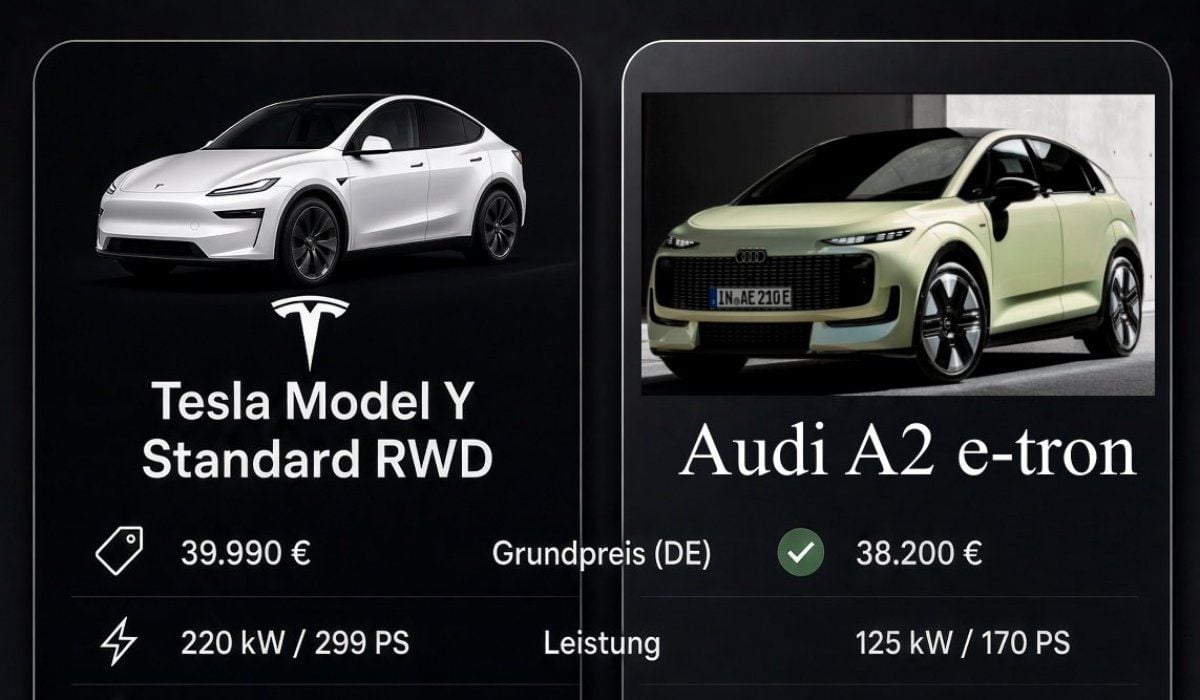38.970 euros frente a 38.200 euros: ¿quién va a escoger un Audi A2 e-tron frente a un Tesla Model Y?