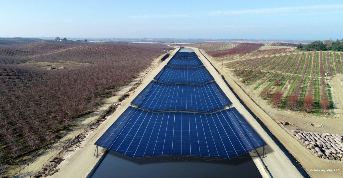 Paneles solares sobre canales de riego logran reducir un 70% la evaporación del agua y frenan un 85% las algas