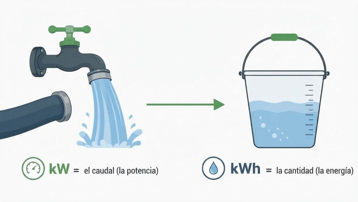 ¿Qué diferencia hay entre kW y kWh? La explicación sencilla que necesitas