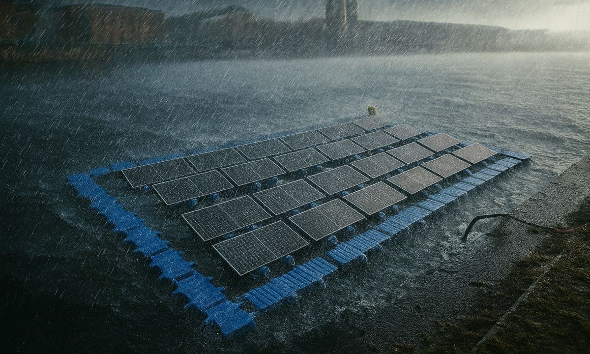 Estos paneles solares flotantes soportan vientos huracanados