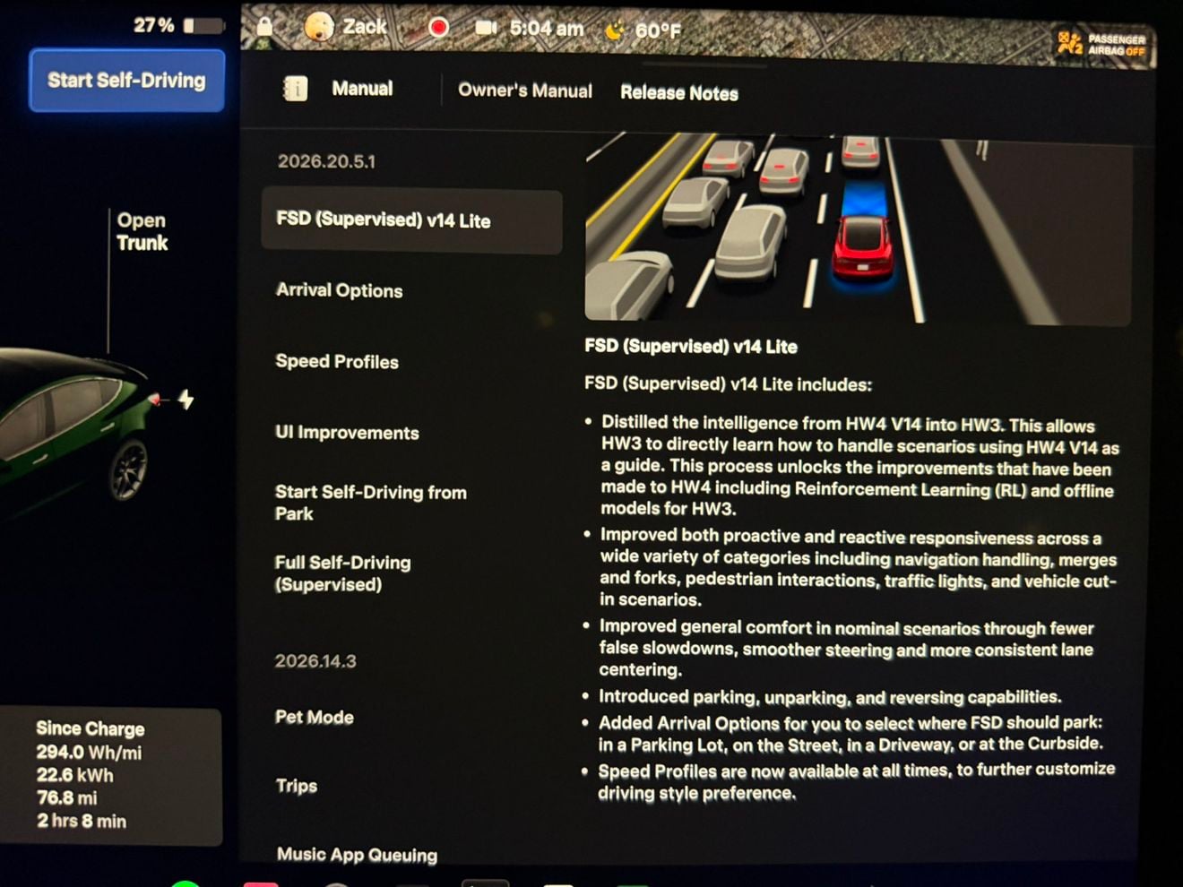 Un propietario prueba FSD V14 Lite en su Tesla con Hardware 3: "Parece que tengo un coche nuevo"