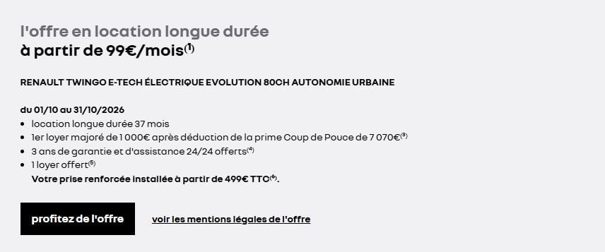 ¿Un coche eléctrico por menos de lo que gastas en diésel o gasolina? El Renault Twingo eléctrico disponible por 99 euros al mes