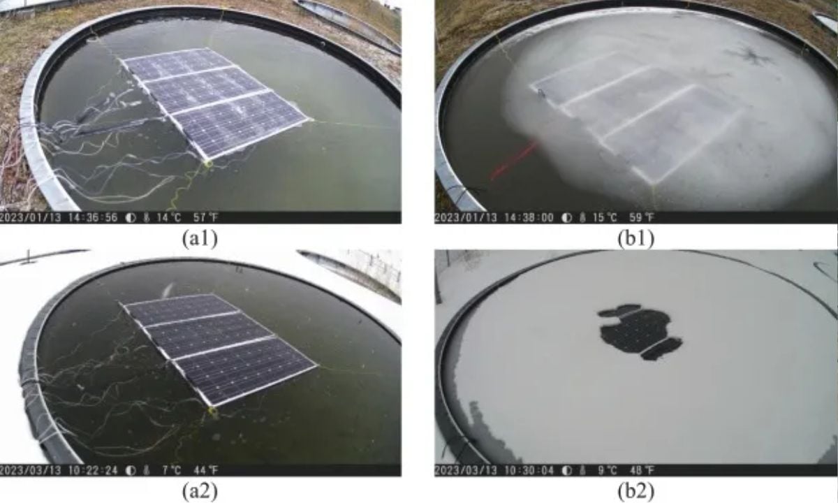 Un innovador sistema solar flotante genera energía incluso bajo temperaturas de congelación