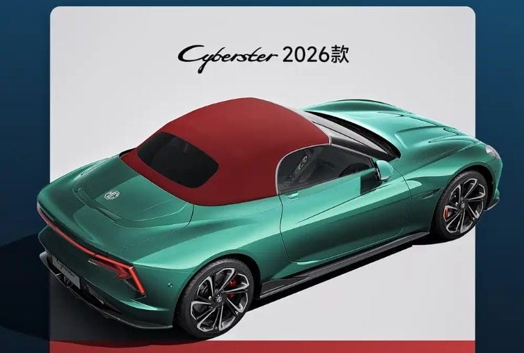 MG anuncia el lanzamiento del Cyberster 2026 con techo rojo opcional y más mejoras tecnológicas