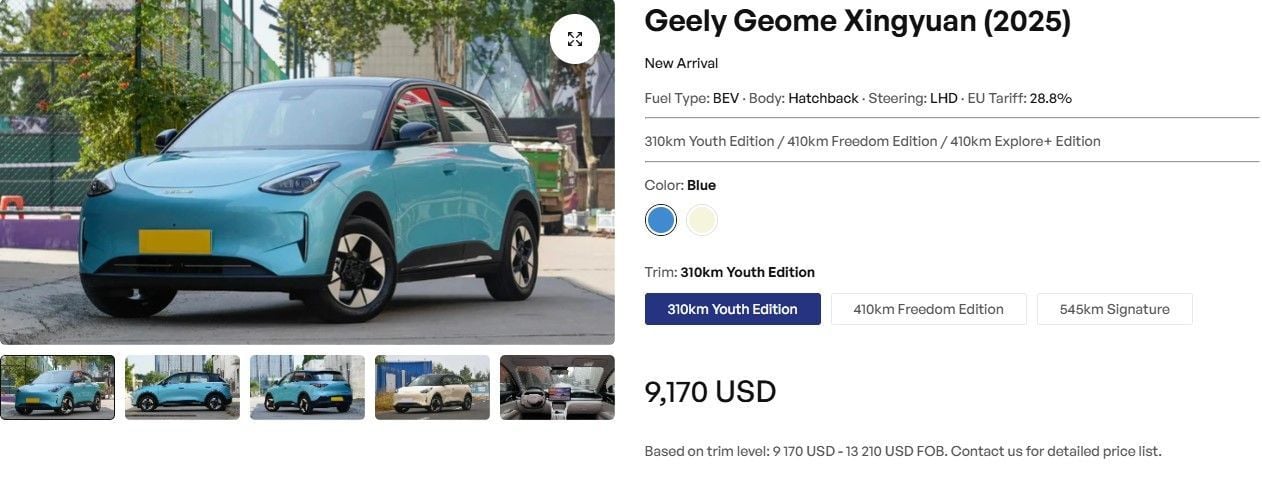 Ya puedes comprar un coche eléctrico en China e impórtalo legalmente a Europa