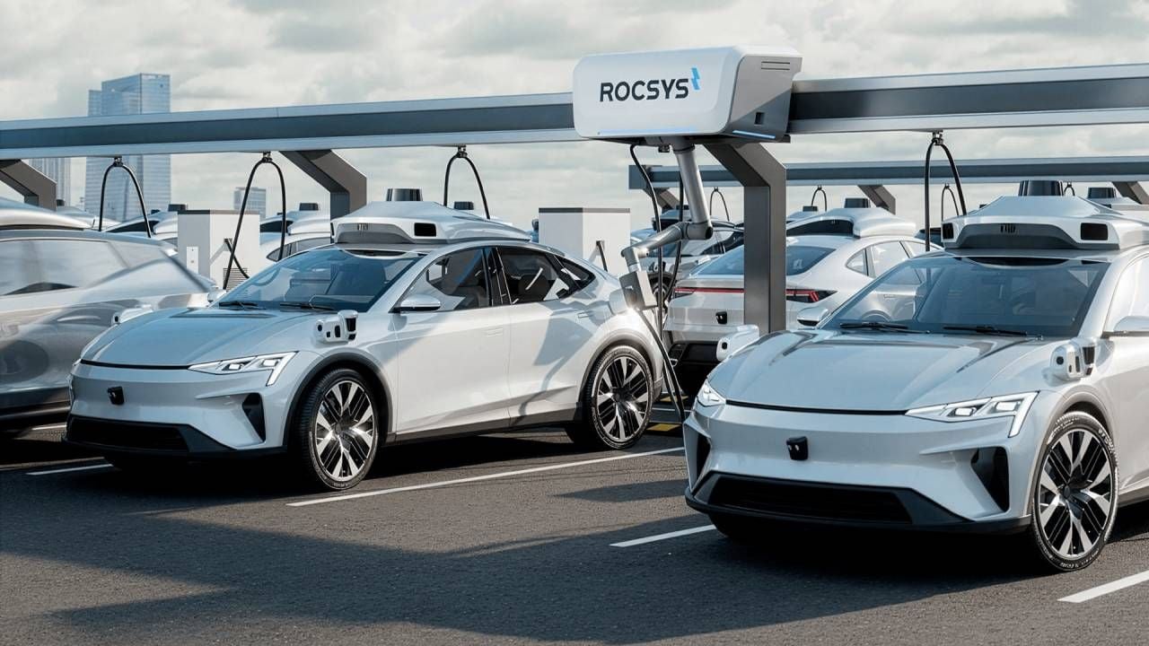 La carga robótica que podría revolucionar el robotaxi: 10 coches eléctricos a la vez y sin humanos