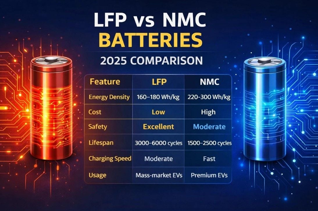 LFP o NMC: las diferencias entre las dos baterías que dominan los coches eléctricos