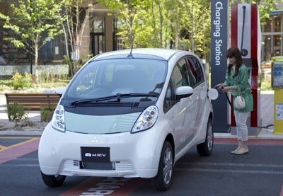 Mitsubishi y los puntos de recarga