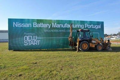 Nissan comienza la construcción de su planta de baterías para coches eléctricos en Portugal