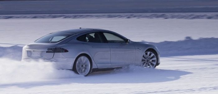 Prueba de autonomía del Model S en Noruega