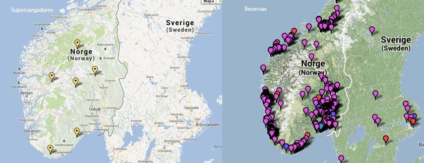 Tesla construirá 6 supercargadores en Noruega