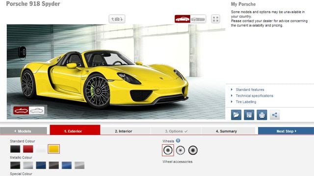 Ya puedes configurar tu Porsche 918 Spyder