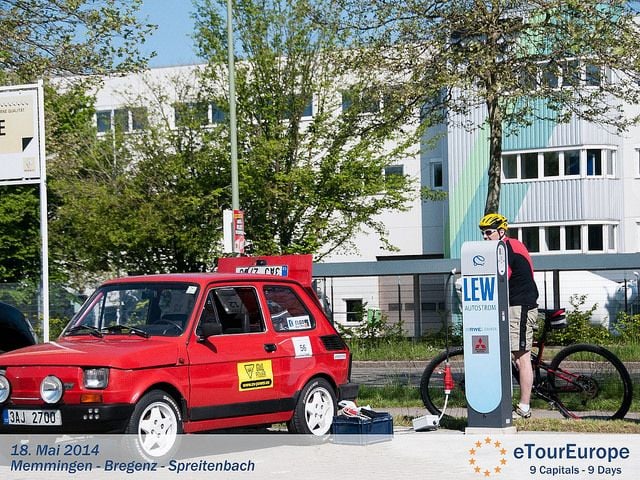 Un FIAT 126 convertido a eléctrico