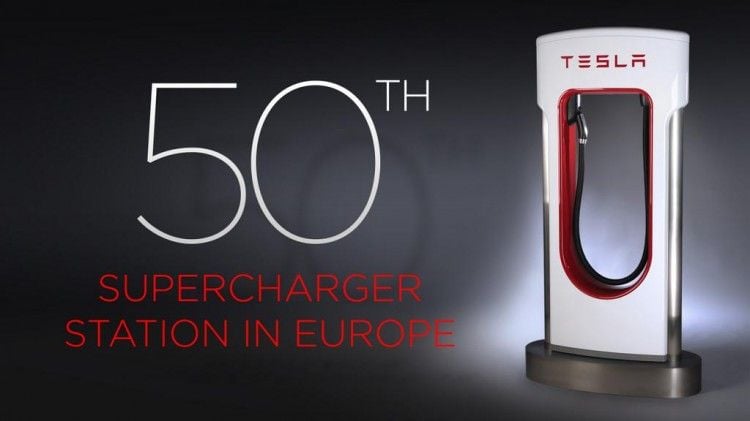 Tesla inaugura el supercargador 50 en Europa