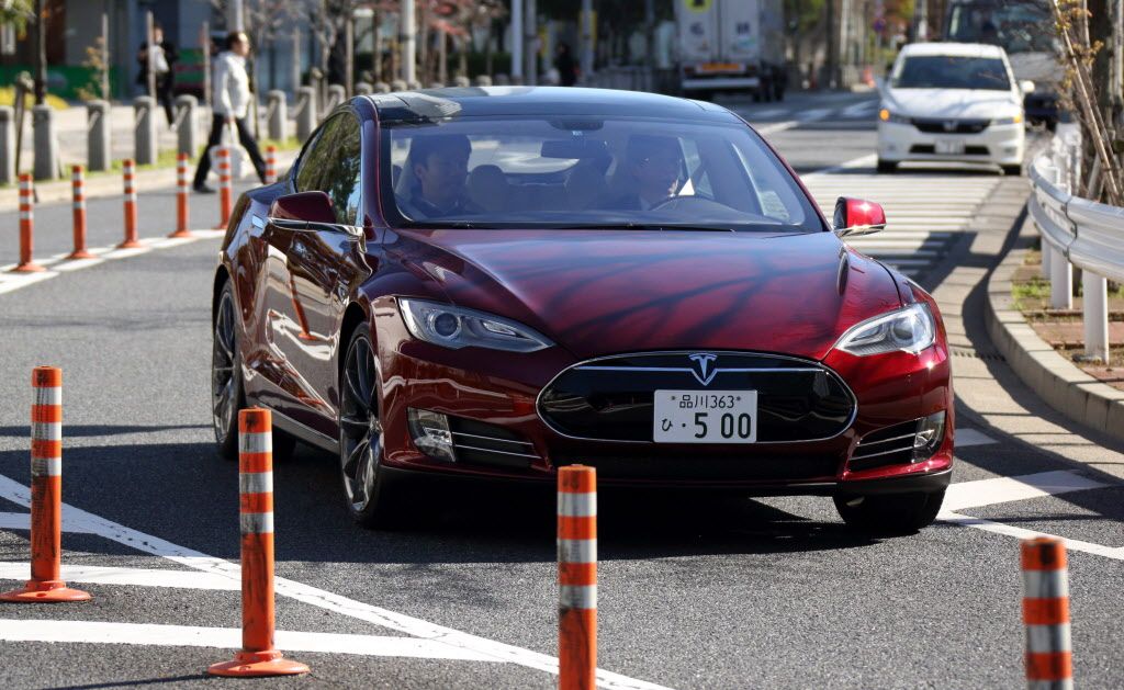 Tesla Model S Test Drive At The Panasonic Center Tokyo