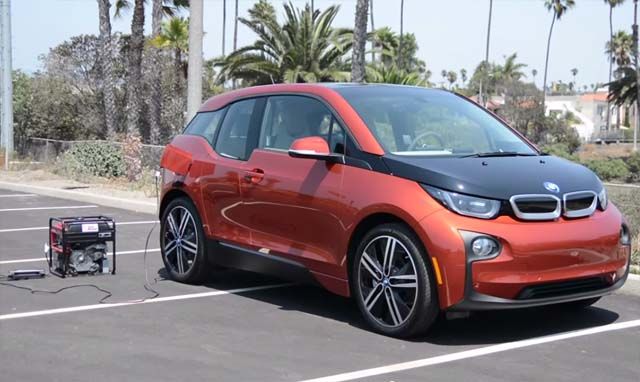 ¿Puedo recargar un coche eléctrico con un generador portátil? El BMW i3 si