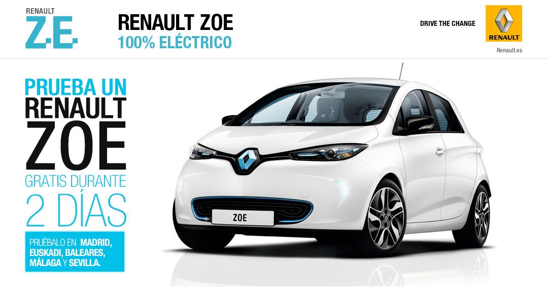 Llévate dos días el Renault ZOE a casa. Reserva tu ZOE