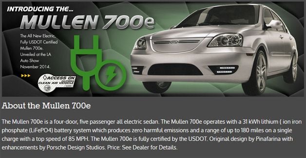 El Coda Sedan busca una nueva oportunidad con el Mullen 700e. Batería de hasta 50 kWh