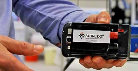 StoreDot. La batería que se carga en tres minutos y que llegará en 2016