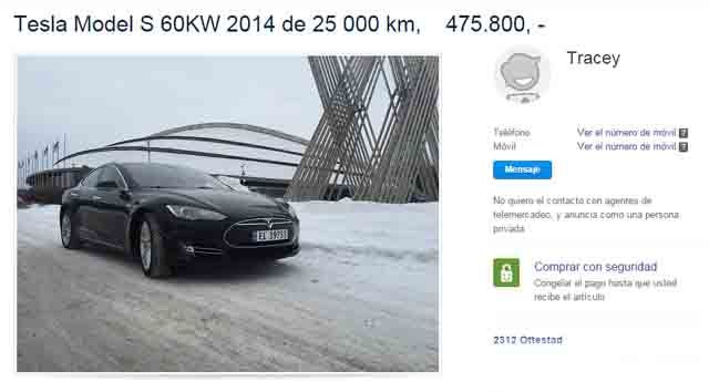 Los Tesla Model S de ocasión inundan el mercado de segunda mano noruego