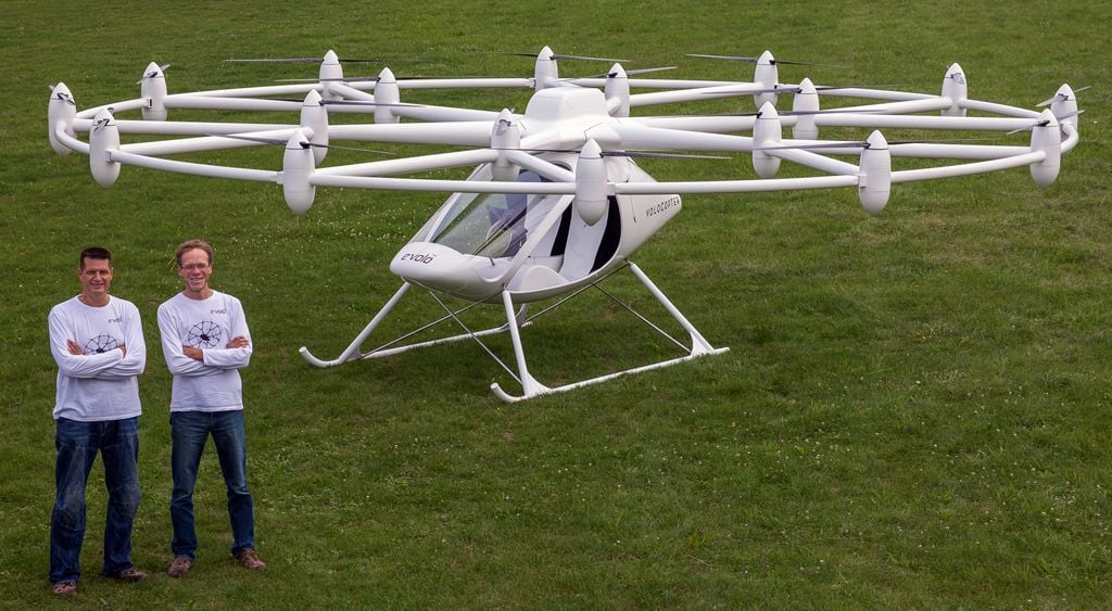 E-volo VC200 Volocopter, el primer helicóptero eléctrico biplaza