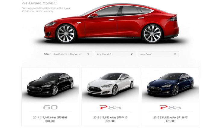 Gran acogida de los Tesla Model S de ocasión garantizados