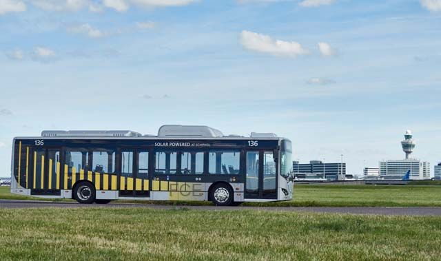 El aeropuerto de Amsterdam añade 35 autobuses eléctricos a su flota