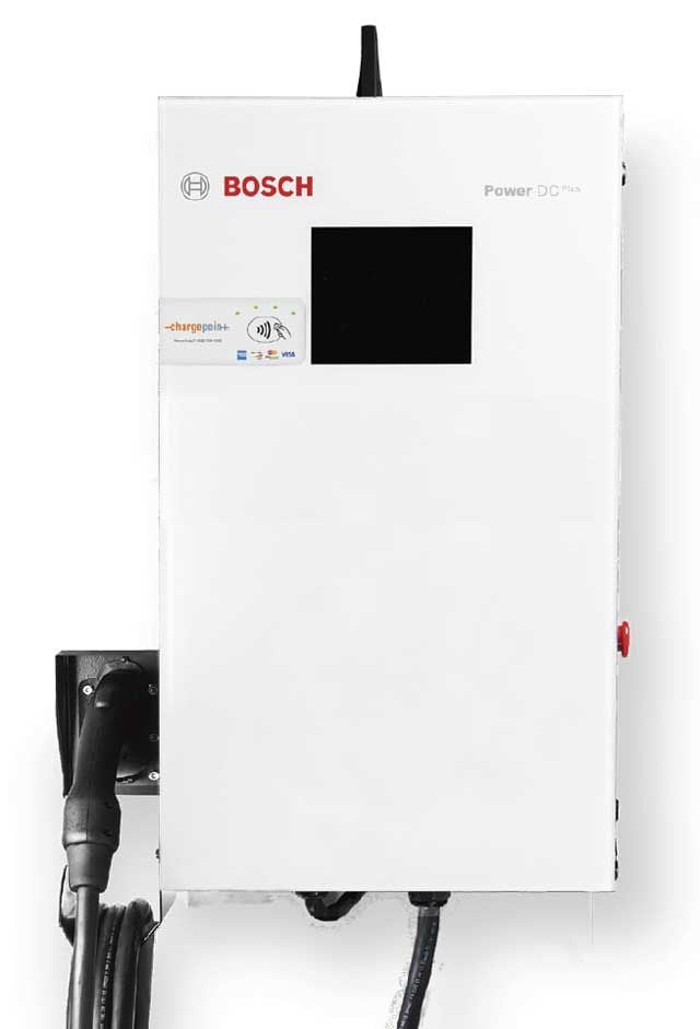 Bosch DC Plus. Un punto de recarga de 24 kW de corriente continua, y por menos de 10.000 dólares