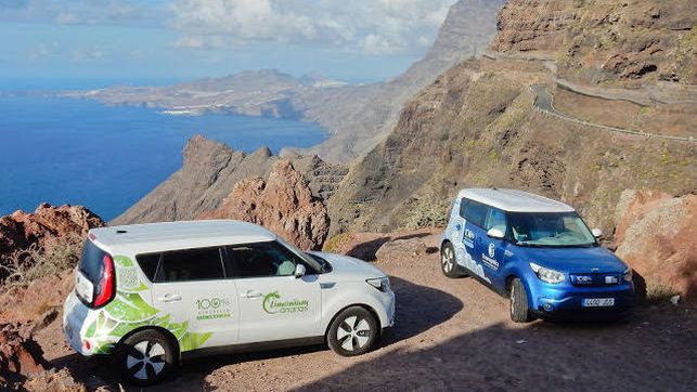 El KIA Soul EV, el primer coche eléctrico en dar una vuelta completa a Gran Canaria